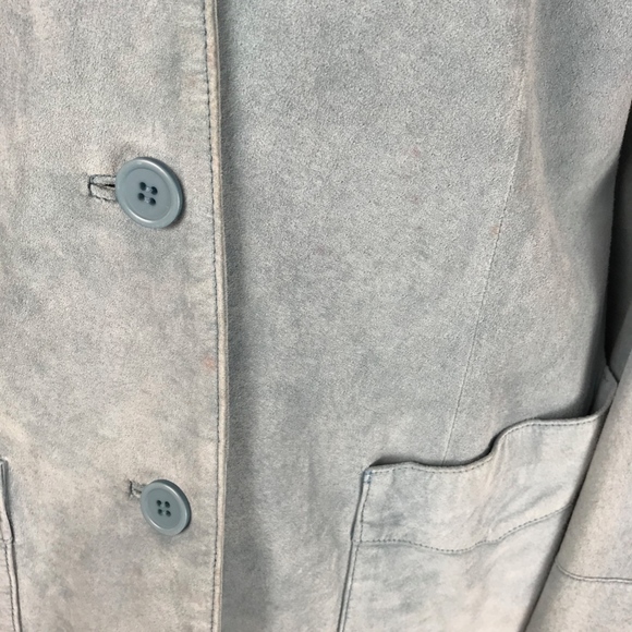 Vintage light blue suede fringe jacket - Picture 3 of 6